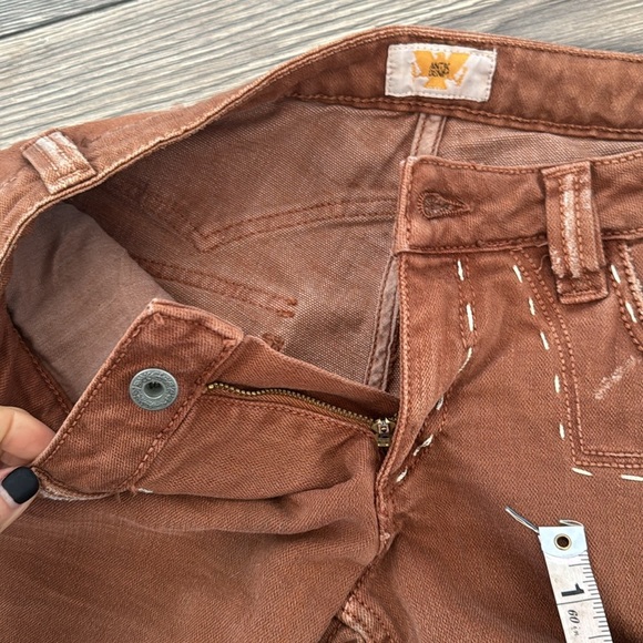 Antik Denim Brown Flare Jeans contrast stitching western jeans size 27 cowboy - Picture 11 of 15